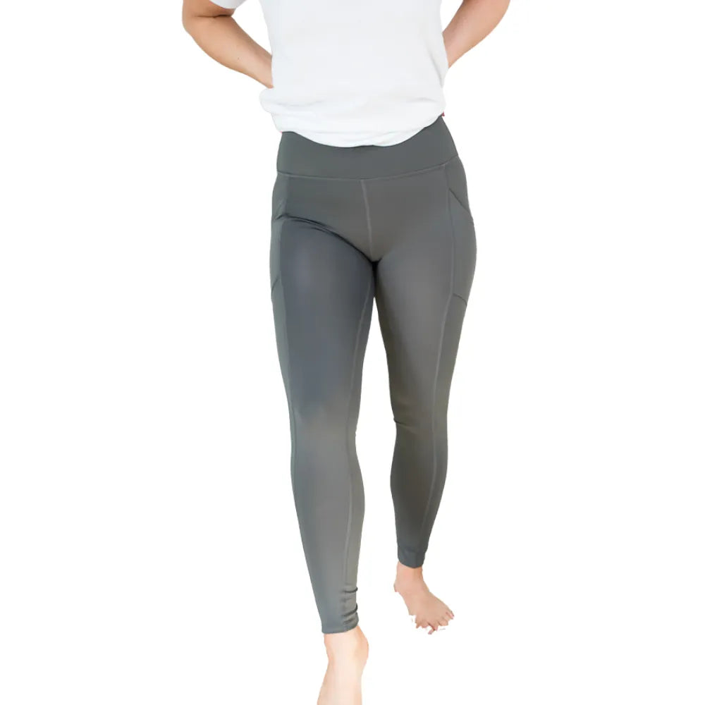 Athletic Pocket Leggings in Ash Grey