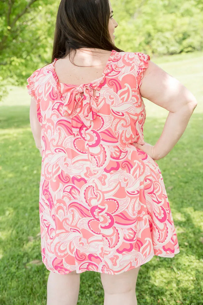 Coral Splash Dress