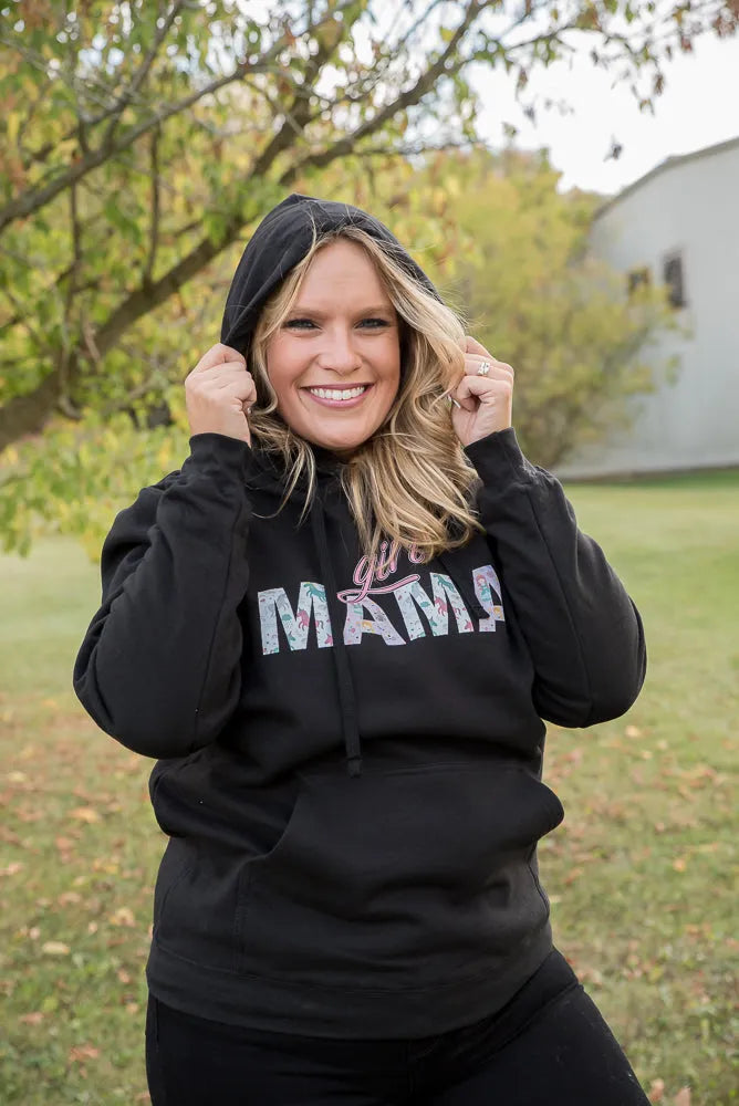 Girl Mama Graphic Hoodie in Black