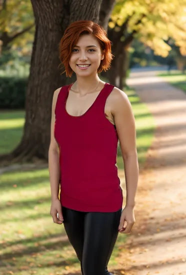 Strut Your Stuff Racerback Tank in Burgundy