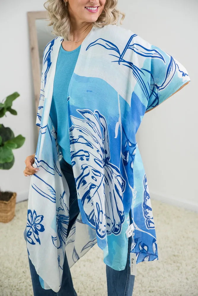 Watercolor Floral Kimono