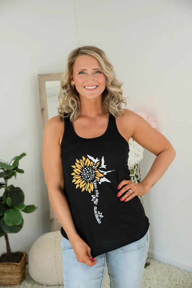 You Are My Sunshine Sunflower Tank