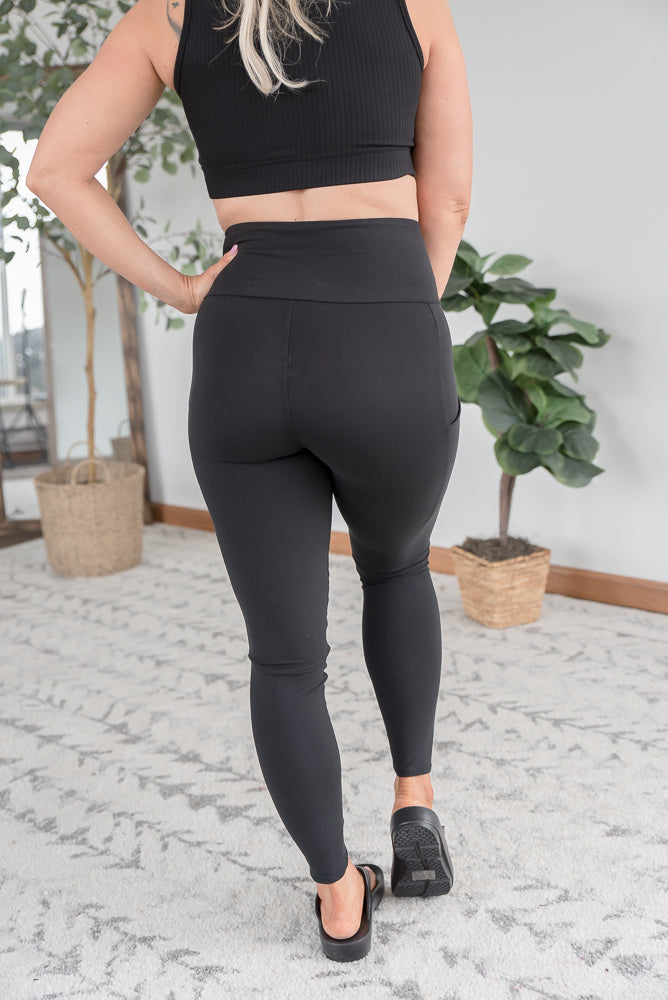 Leggings Park High Waisted Black&Charcoal Tight Criss-Crossing